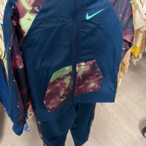 Ropa Niño Talla 4T Nike Conjunto Deportivo Azul Marino con Patrón Verde y Morado