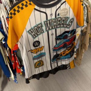 Ropa Niño Talla 4T Hot Wheels Polo Blanco con Mangas Amarillas