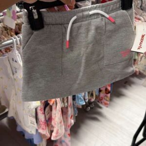 Ropa Niña Talla 3T Reebok Short/Falda Gris con Jareta y Bolsillos