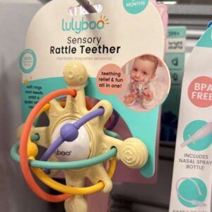 Accesorios Lulyboo Sensory Rattle Teether Mordedor Traqueteo Sensorial para Bebé 4+ Meses Colores Mixtos