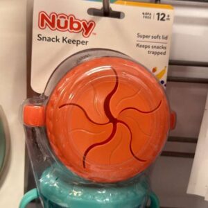 Accesorios Nuby Snack Keeper (Recipiente para Snacks) Naranja y Turquesa