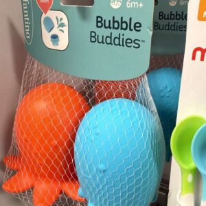 Accesorios Infantino Bubble Buddies Juguetes de Baño Octopus/Squid (Naranja y Azul)