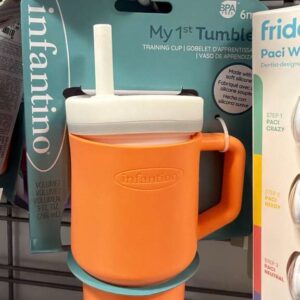 Accesorios Infantino My 1st Tumbler Vaso de Aprendizaje de Silicona Naranja