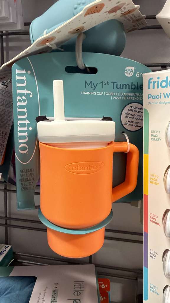 Accesorios Infantino My 1st Tumbler Vaso de Aprendizaje de Silicona Naranja