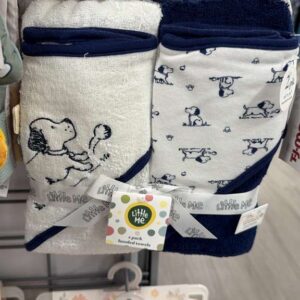Accesorios Little Me Toallas con Capucha para Bebé (2 Unidades) Blancas con Diseño de Perros