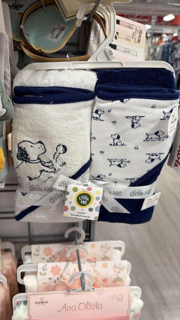 Accesorios Little Me Toallas con Capucha para Bebé (2 Unidades) Blancas con Diseño de Perros
