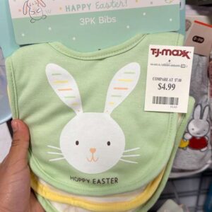 Accesorios Dreamgro 3PK Baberos de Pascua con Conejo Verde