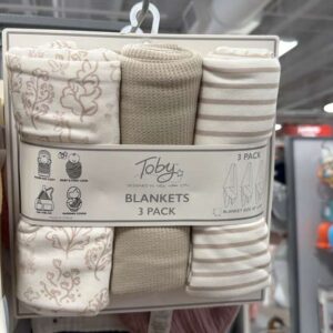 Accesorios Toby Mantas para Bebé (3 Unidades) Diseños Neutros (Floral, Tejido, Rayas)