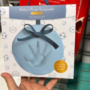 Accesorios Kate & Milo Baby's Print Keepsake Kit de Arcilla para Huella de Bebé Azul